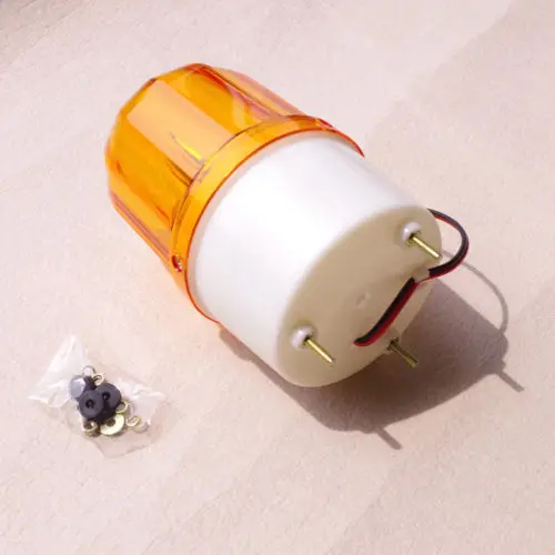 

12VDC yellow Rotating Beacon Warning Light Lamp Spiral Fixed