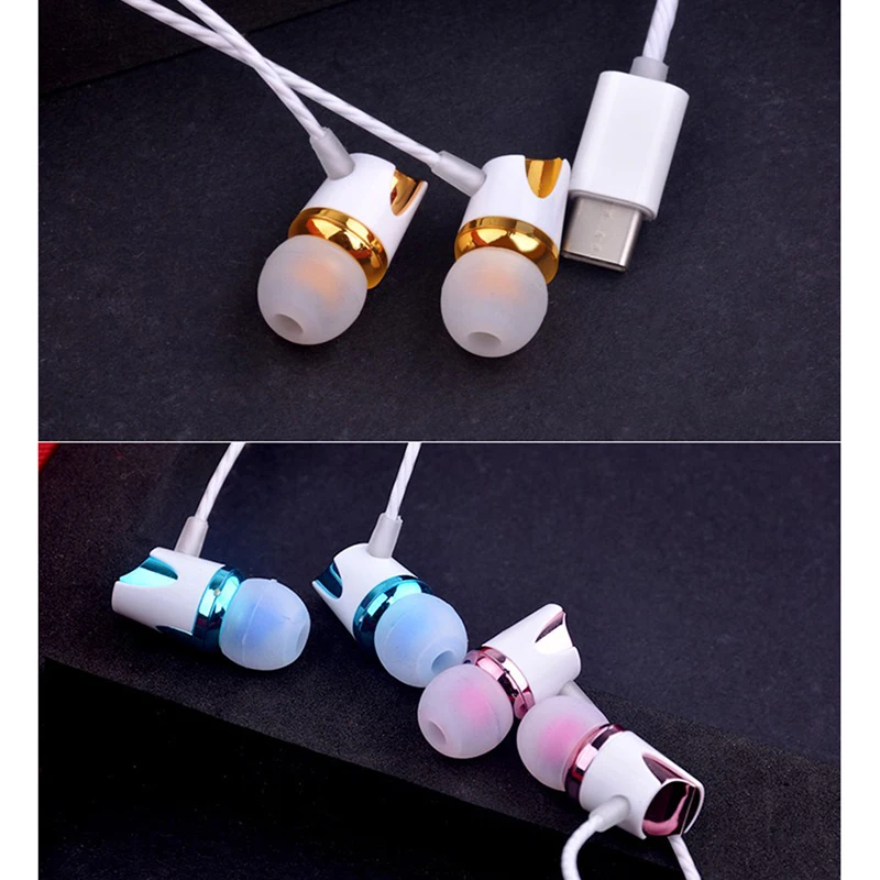 USB Type-C to Earphones Wired Anti-wrap Line Control With Mic Type C Earphone USB-C Earbuds For Letv 2 Pro max2 X520 X620 | Электроника