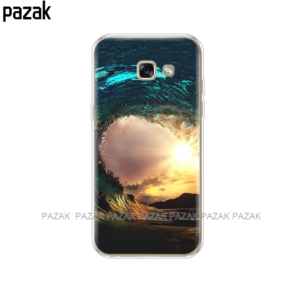 Силиконовый чехол для телефона Samsung Galaxy A6 A8 2018 A3 A310 A5 A510 A7 2016 2017 серфинг закат море |