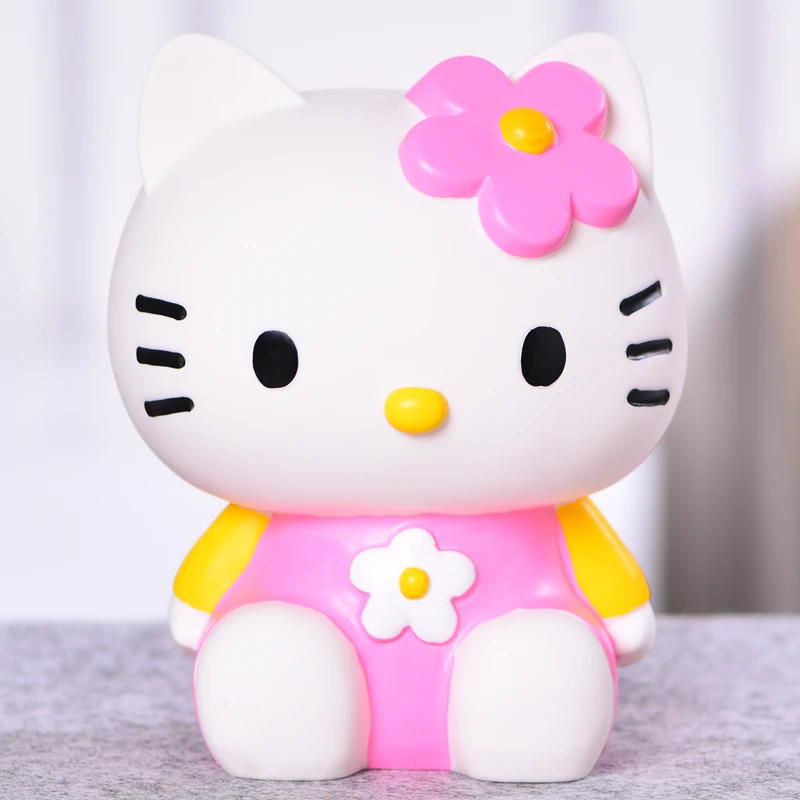 Милый Hello Kitty Силиконовый виниловый копилка для детей подарок на день