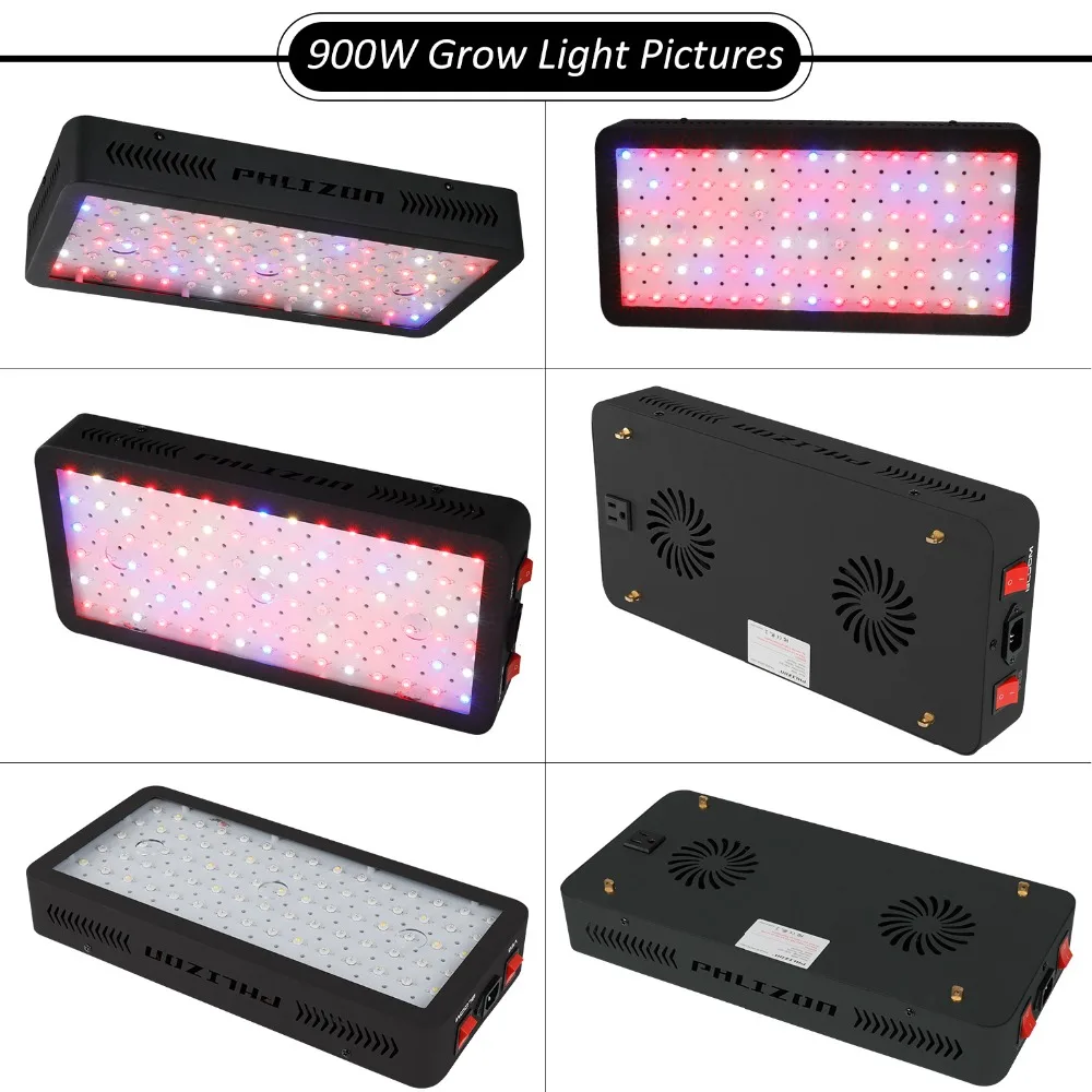 Phlizon растет свет 600 W 900 W 1200 W полный спектр двойной переключатель для парниковых гидропоники комнатных растений Вег и цв