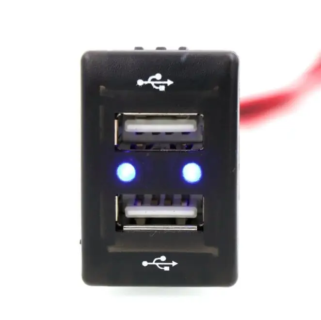 Автомобильное зарядное устройство с двумя USB портами 5 В 2 1 А|Кабели адаптеры и