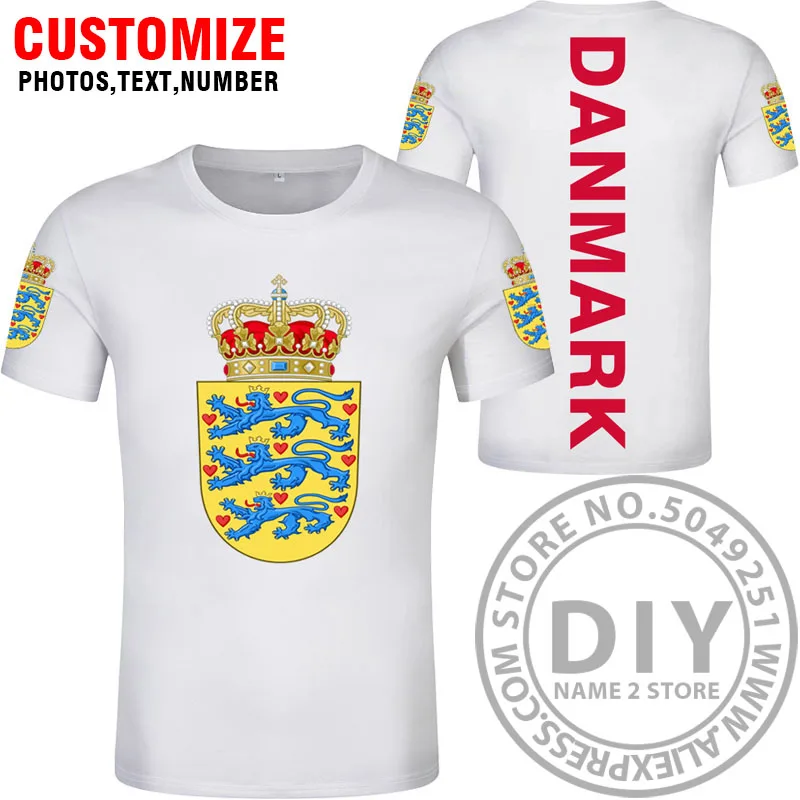 Style 8 Датская футболка с логотипом,, на заказ, с именем, номером dnk, футболка, Национальный флаг, датское Королевство, страна, danmark, dk, принт, фото, одежда - Цвет: Style 8