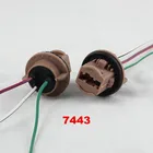 FSYLX 7443 T20 гнездо проводка Расширения жгут T20 светодиодный резервный сигнал поворота Задний светильник 7443 разъем