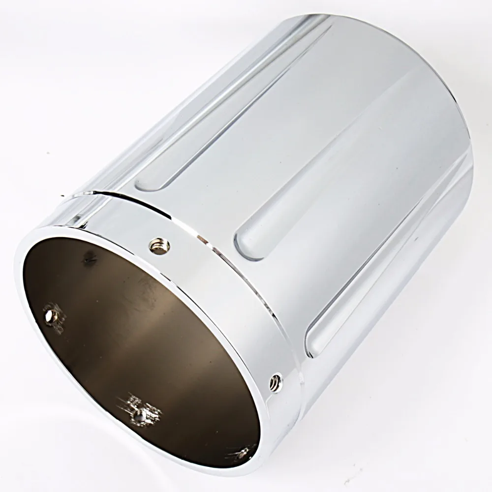 4.5 Chrome Shallow Cut Exhaust Tips for Victory Hardball, Vision, Cross Country, and Road Models image 3