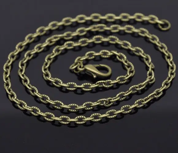 DoreenBeads Античная бронзовая застежка-карабин с рельефным рисунком цепь ожерелья 4,5x3 мм, 2" мешками по 12 шт