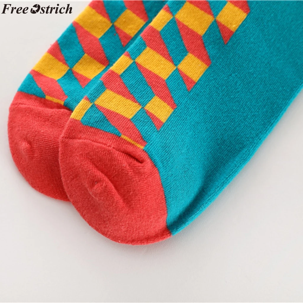Мужские хлопковые длинные носки без пятки в британском стиле с квадратными