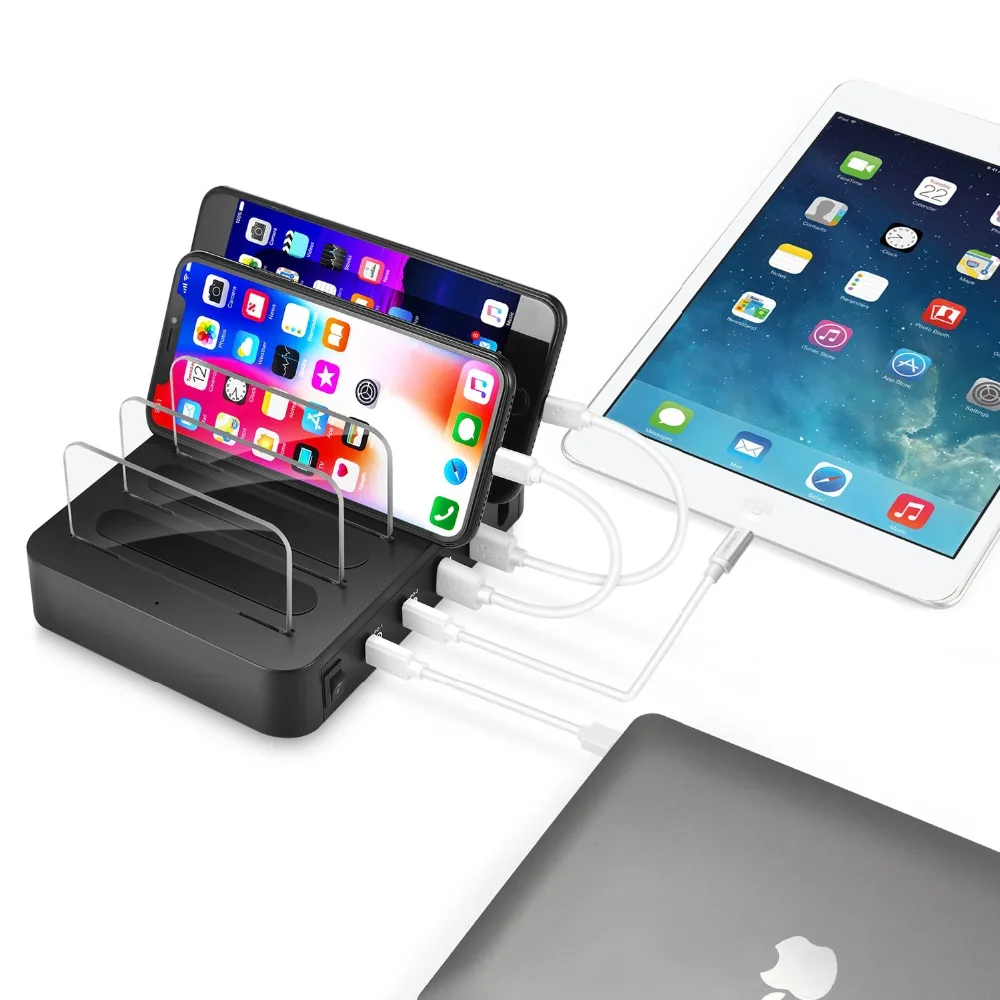 Многофункциональный 2 PD usb зарядная станция подставка держатель для планшета Настольный QC 3,0 зарядное устройство планшет Тип C PD для iPhone X 8 XS Max