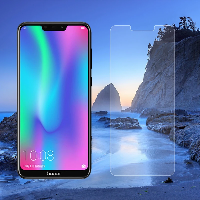 Закаленное стекло 2.5D для Huawei Honor 8C Защитная пленка экрана HD 9H 0 3 мм защита от