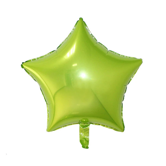 10 шт. детский душ Globos 18 дюймов Белый розовое золото Звездные гелиевые фольгированные шары Девочка День рождения 1st вечерние Принадлежности Декор чистый цвет - Цвет: light green