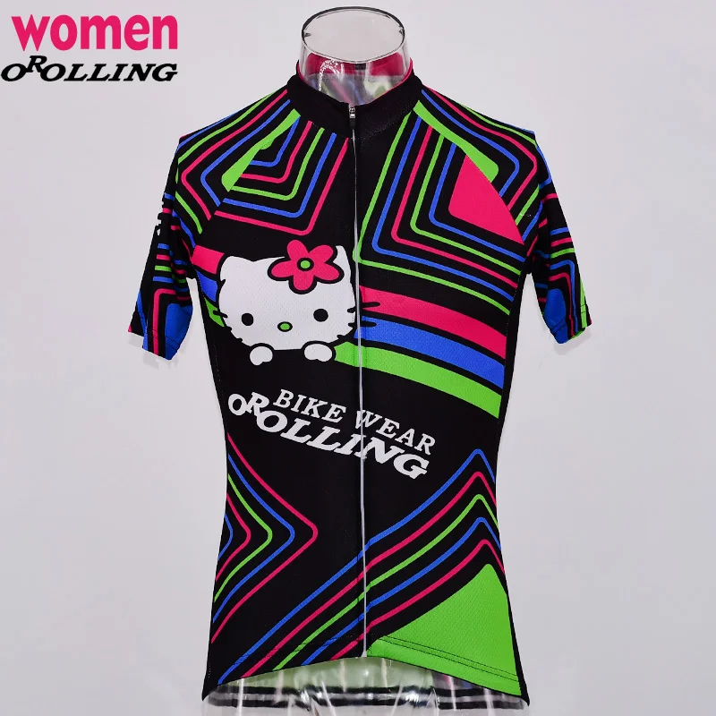 Women New 2018 Classical Girl Lovely Beautiful Team Maillot Cycling Jersey Customized Orolling Tops | Jerseys