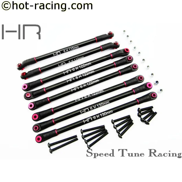 Hot Racing optional upgrade aluminum 4-link set for 313mm wheelbase Axial SCX10 vehicles | Игрушки и хобби