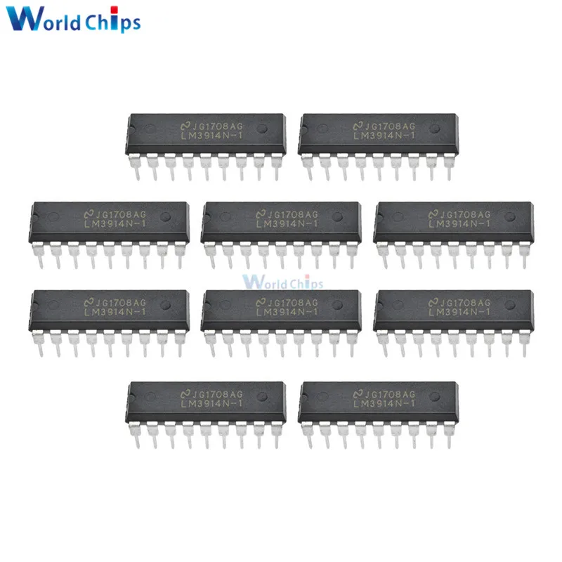 10 шт./лот LM3914N 1 LM3914 DIP 18 светодиодное освещение драйверы точка/бар дисплей новый