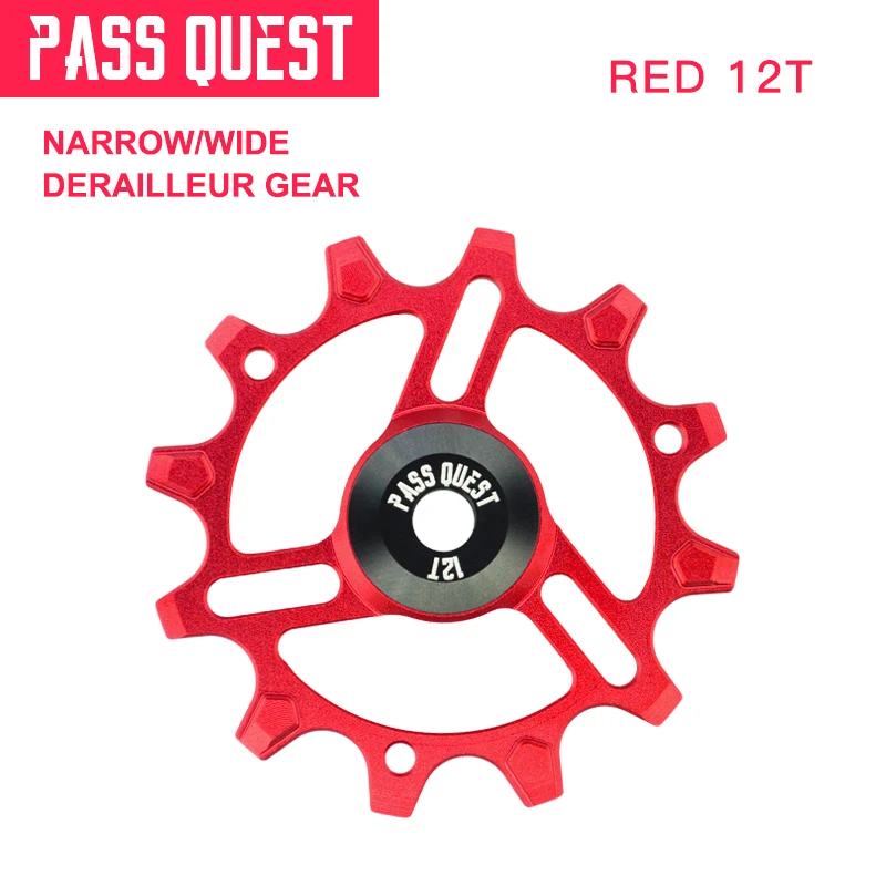 Пройти QUEST 12 T MTB велосипедный подшипник Натяжные колеса Горный алюминиевый задний переключатель передач велосипедный шкивы For9-12 задний переключатель скорости