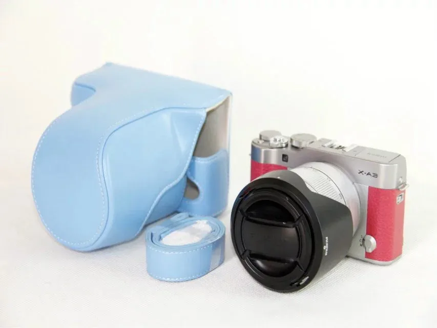 Камера из искусственной кожи чехол для Fujifilm Fuji XA3 X-A3 камера сумка с плечевым ремнем