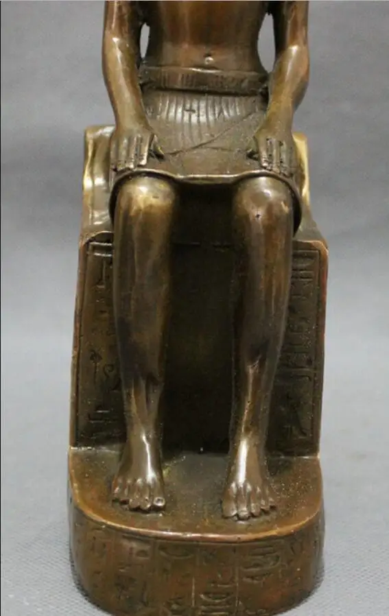 9 &quotкитайская Бронзовая медная резная египетская скульптура Tutankhamun|Статуи и