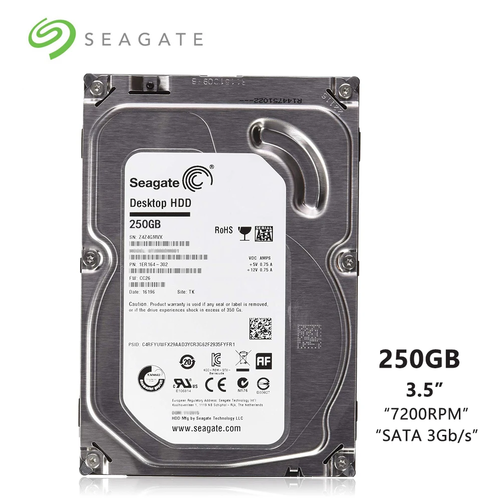 Seagate бренд 250 Настольный ПК 3 5 &quotвнутреннего механического жесткого диска SATA 1