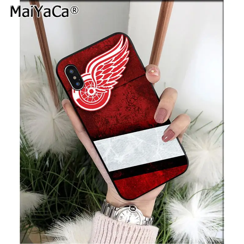 A7 MaiYaCa Detroit Red Wings TPU мягкие Аксессуары для телефонов Чехол для iPhone 6S 6plus 7 7plus 8 8Plus X Xs MAX 5 5S XR - Цвет: A7