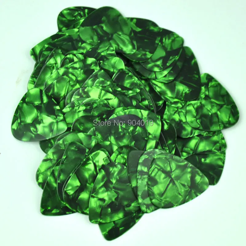 

Lots of 50 pcs New Thin 0.46mm Guitar Picks No Print Pearl Green Celluloid