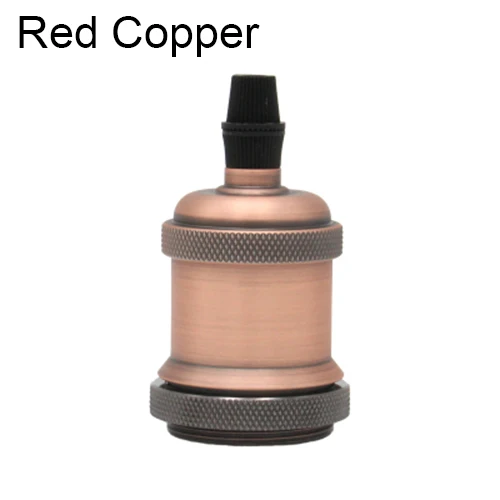 Red Copper Винтаж Эдисон лампы базы Алюминий подвесные лампы Ретро декоративный светильник фитинги фонаря ламповый патрон светильник гнездо 5 цветов E27 держатель лампы - Цвет: Red Copper