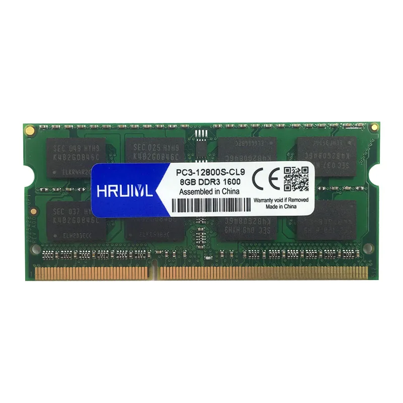 HRUIYL 2G 4G 8G DDR3 1600 МГц SO DIMM 4 ГБ 8 2 Гб оперативная Память память sdram PC3 12800S 12800 для