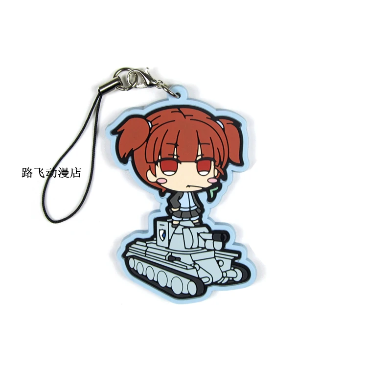 Девушки и панзер резиновый брелок Nishizumi Miho Saori Takebe Yukari Akiyama Reizei Mako фигурку аниме