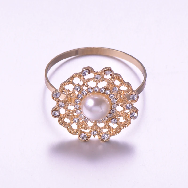 J0281-ring) 34 мм цветочное кольцо из горного хрусталя для украшения свадебного стола, с кольцом 40 мм, светло-золотое покрытие, Размер кольца: 40 мм