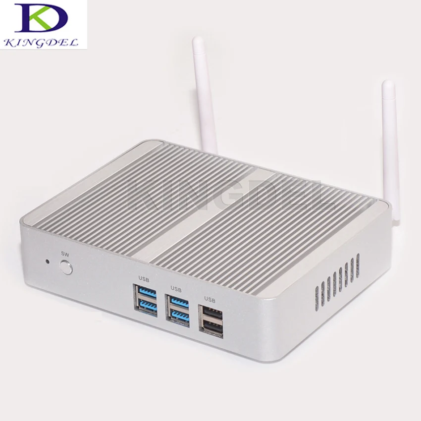 Kingdel новейший мини ПК Intel Celeron N3150 без вентилятора Windows HTPC TV Box 1080P 4 ГБ ОЗУ HDMI VGA WiFi