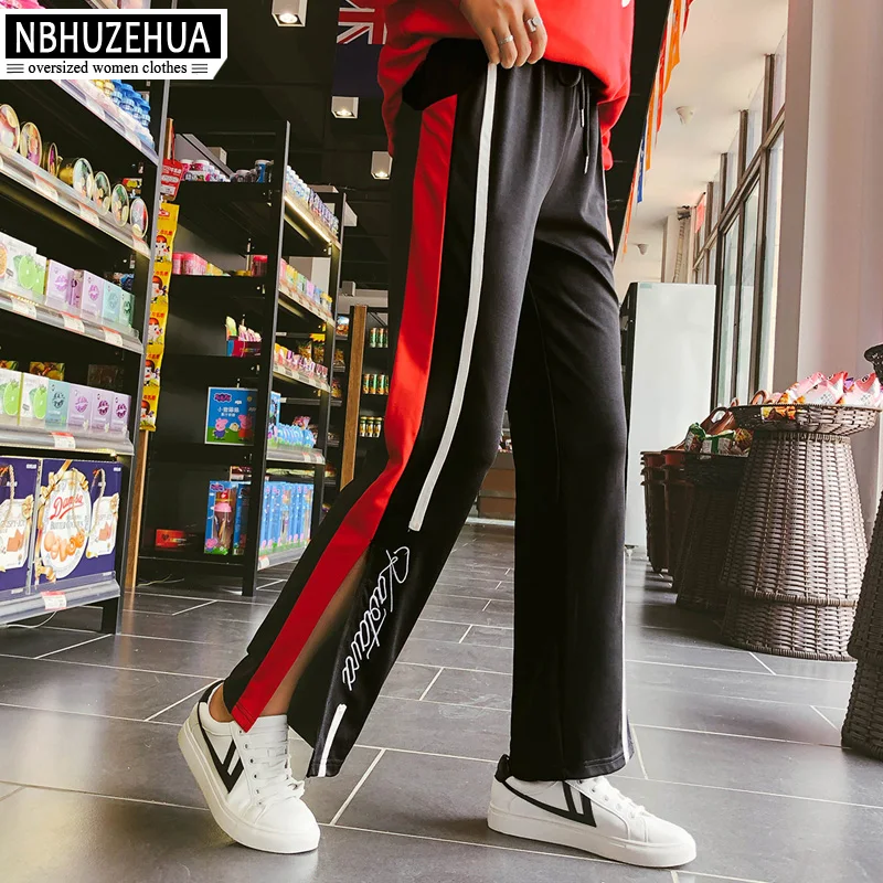 Женские спортивные штаны с вышитыми буквами NBHUZEHUA F45 повседневные брюки высокой