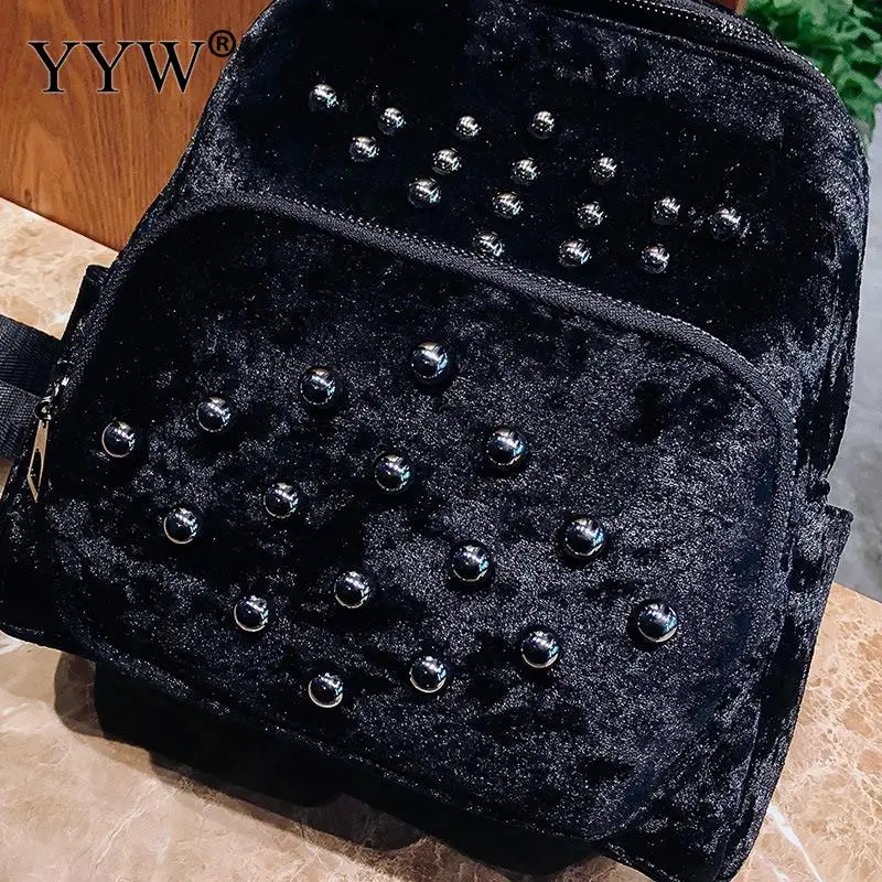 Хит продаж маленький рюкзак черный красный женский модный с заклепками на молнии