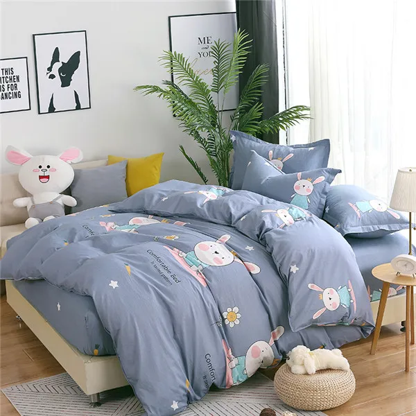 style3 Hello kitty 4 шт комплект постельных принадлежностей Твин Полный Королева кошка розовый простыня пододеяльник наволочка постельное белье для девочек домашний текстиль орнамент - Цвет: style3