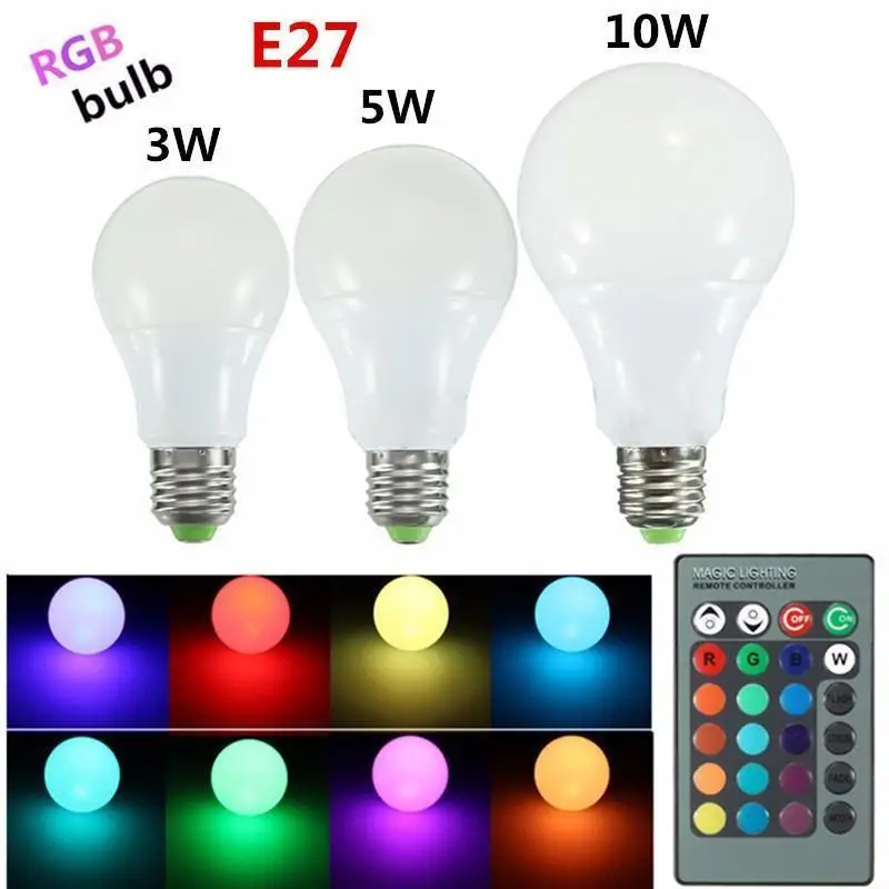 Lumi вечерние RGB E27 светодиодный энергосберегающий светильник ночник с