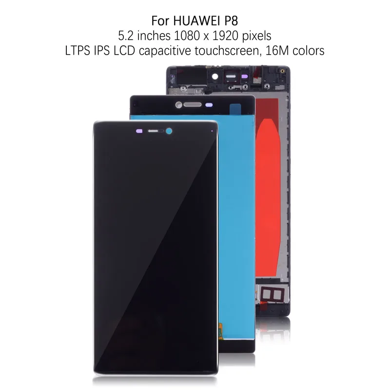 Дисплей для HUAWEI P8 GRA L09 gra l09 ul10 LCD в сборе с тачскрином на рамке Оригинал 5.2''