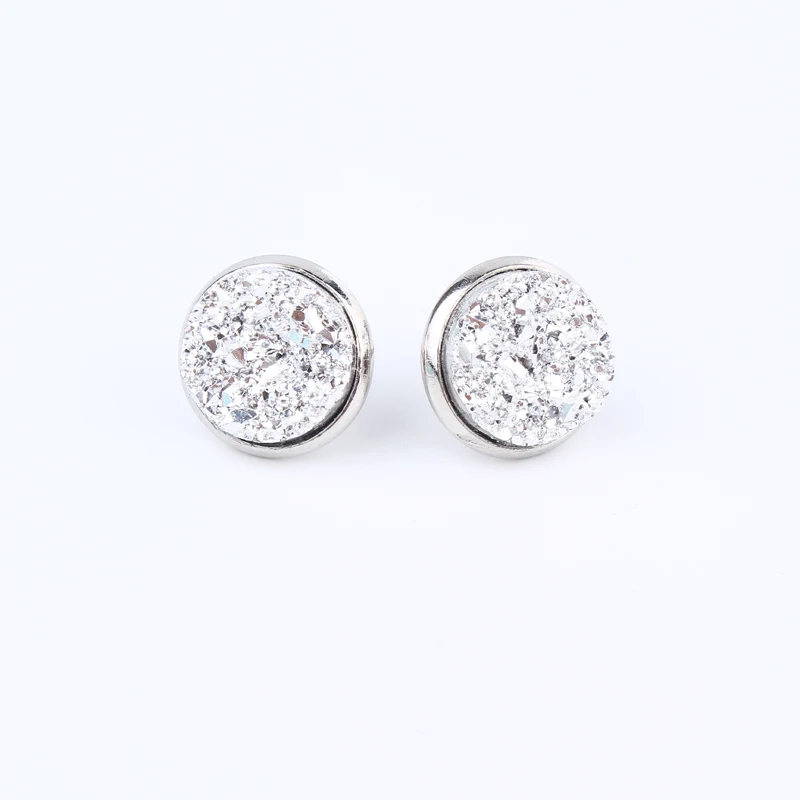 1 пара серьги гвоздики в виде голубых рыбных весов простые для пирсинга Женские