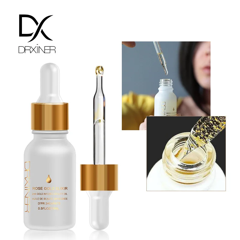 Drxiner основа под макияж масло для лица 24 k розовое золото Elixir Кожа Макияж Эфирное