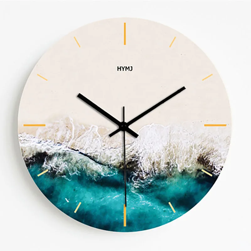 Fresh Plants Wall Clock Modern Design Retro Home Decor Decorations Living Room Wall Clock Digita Wall Watches Home Decor 50Q148 - Color: Style9