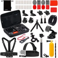 22 in 1 for gopro hero 7 black 6 accessories kit shockproof carry case chest harness remote strap bike handlebar holder monopod
