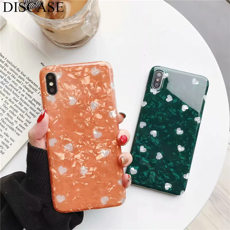 DISCASE INS Dreamy Shell чехол для телефона iphone XS MAX XR 6 6s 8 7 plus пары Простой Гладкий IMD мягкий с
