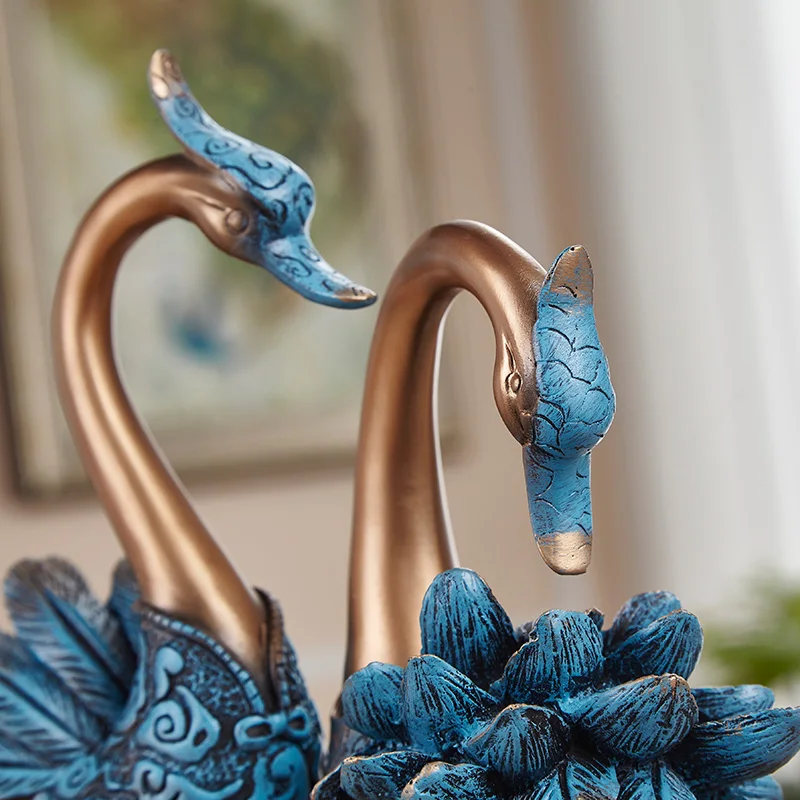 

American Living Room Decoration Swan Arrangement Wedding Gift Room Decoration Stable Gift European Home Decoration Crafts