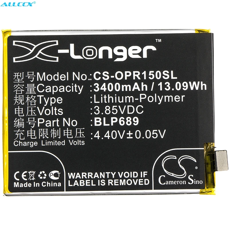 Cameron Sino 3400 мАч аккумулятор BLP689 для OPPO PBCM10 PBCT10 R15x Dual SIM|Аккумуляторы мобильных