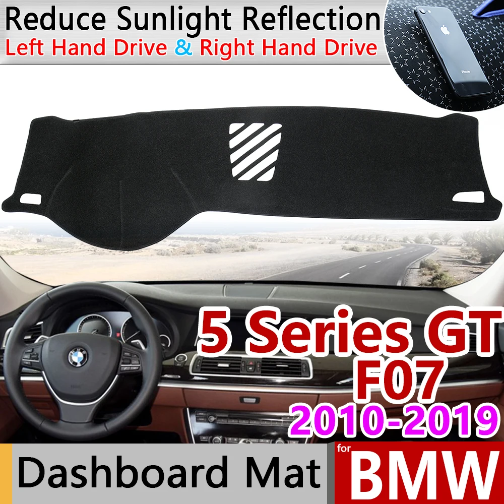 Для BMW 5 серии GT F07 2010 ~ 2019 Противоскользящий анти УФ коврик на приборную панель