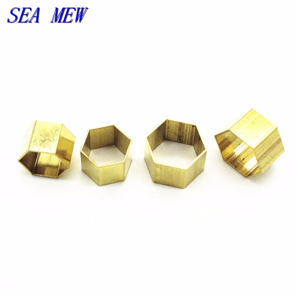 SEA MEW 200 шт. необработанная латунная многоугольная трубка Φ находка для