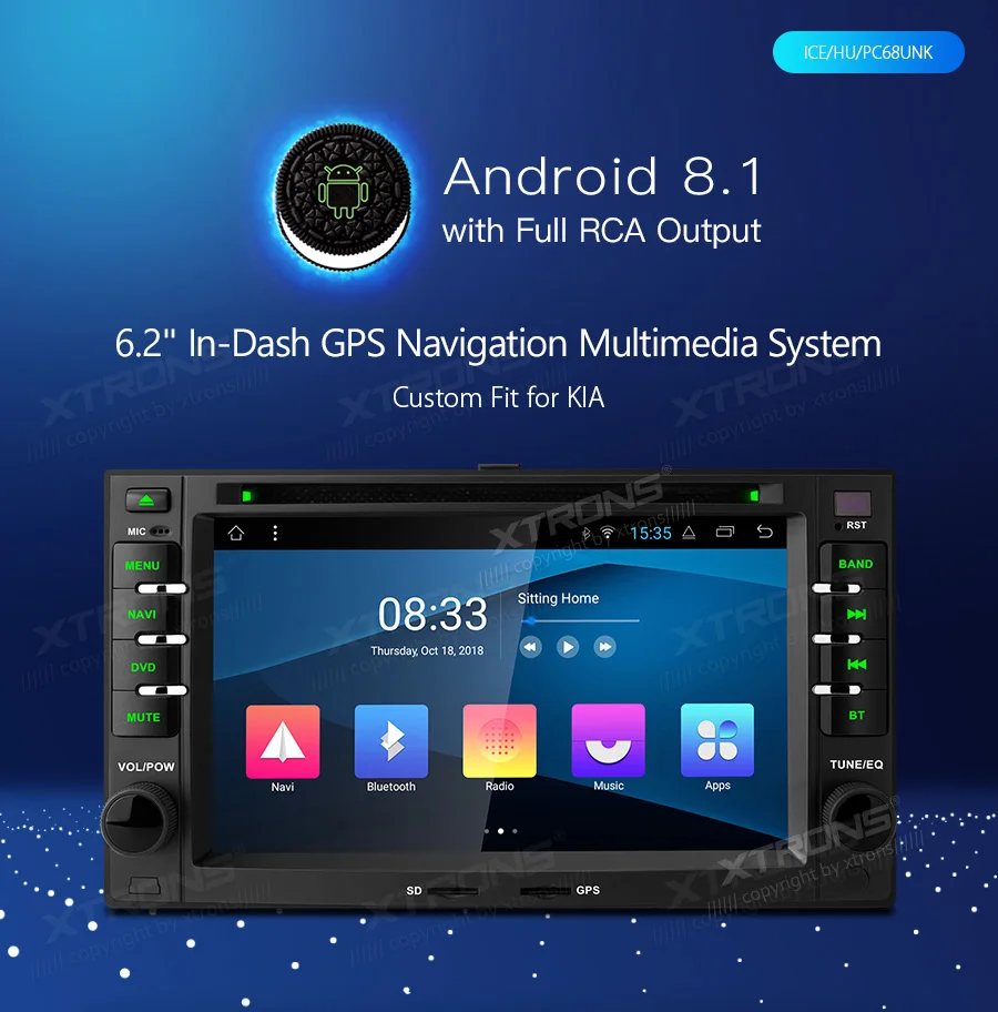 XTRONS 6," Android 8,1 автомобильный dvd-плеер gps для KIA Sportage Sorrento Rio Picanto Ceed Carnival Magentis Optima Cerato