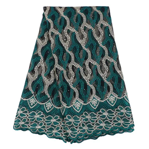 Новое прибытие Двойной Цвета Вышивка чистая Африканский Шнурок ткани Органзы