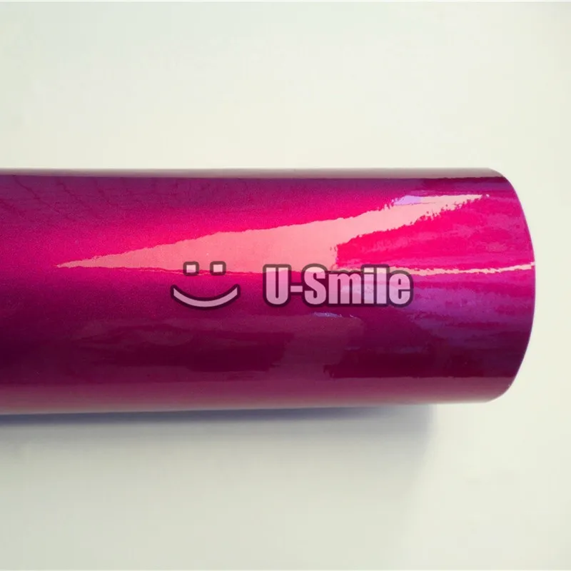 Best Quality Rose Red Glossy Candy Wrap Film Bubble Free For Car Wrapping |