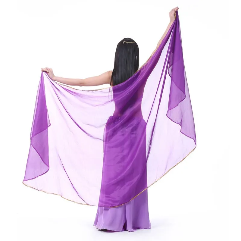 

Belly Dancing Veil Soft Shawl Belly Dancing Costumes chiffon yarn scarf Solid Bellydance Veils Stage Performance Props 250X120CM