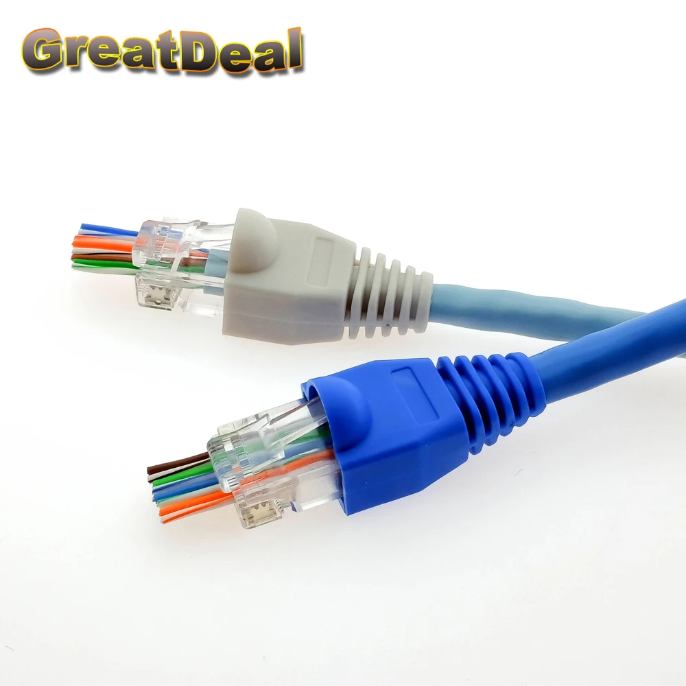 50 шт. Cat5 CAT5E RJ45 разъем Ethernet сетевой кабель деформация сапоги Вилки гнездо загрузки