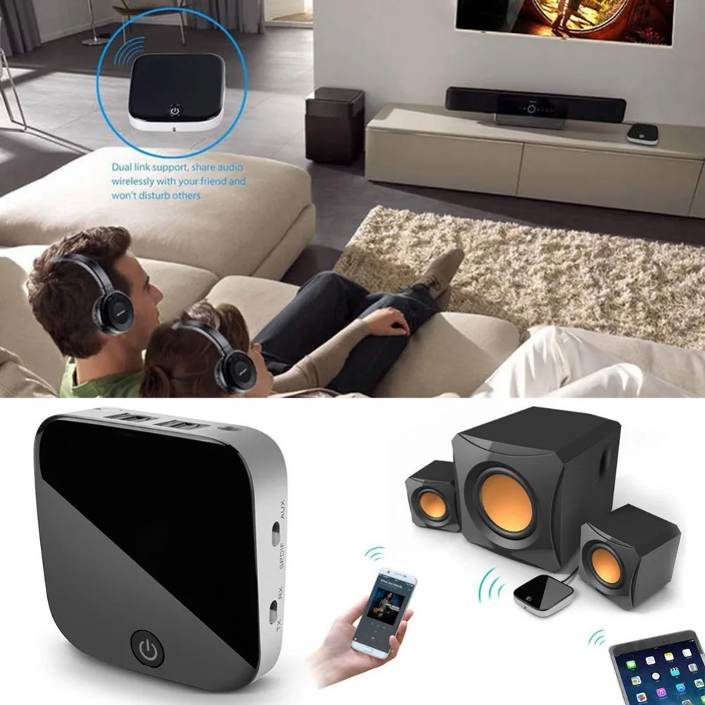 Egizmo волоконно оптический Беспроводной Bluetooth передатчик и приемник для MP3 ТВ