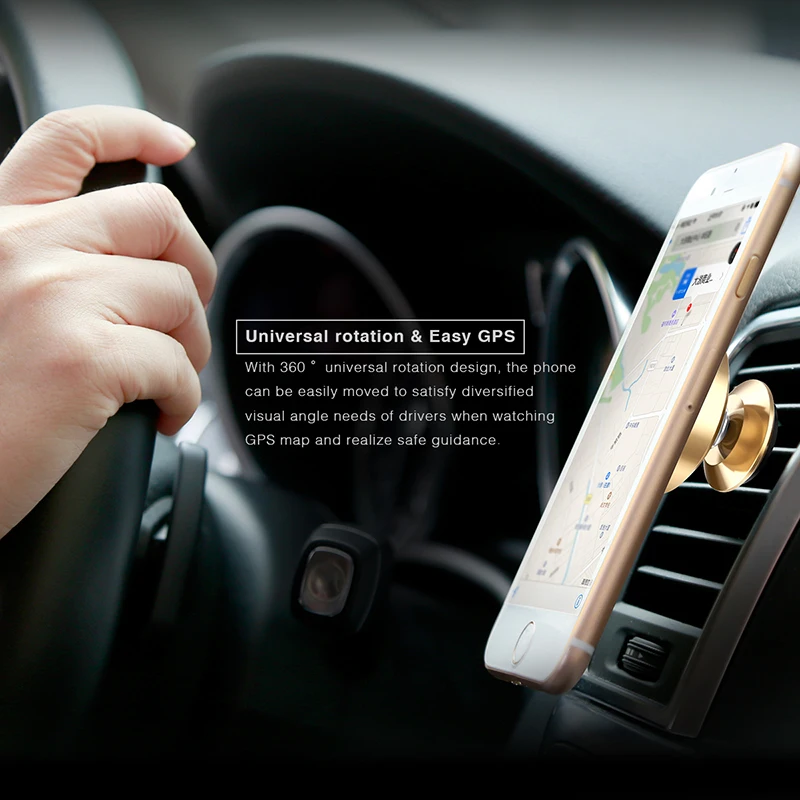 baseus car phone holder for iphone 7 samsung 360 degree magnetic mobile phone holder air vent mount car cell phone holder stand free global shipping
