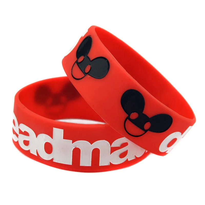 1 шт 1 Дюйм Широкий Deadmau 5 силиконовый браслет для музыкальных фанатов